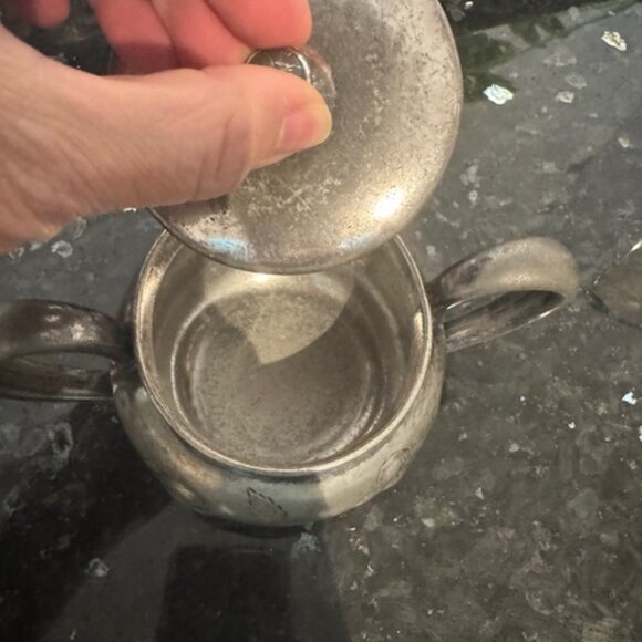 Sterling Silver plated Cream and Sugar Holders - Picture 7 of 11